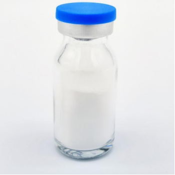 Chorionic Gonadotrophin hCG powder in a vial, close-up